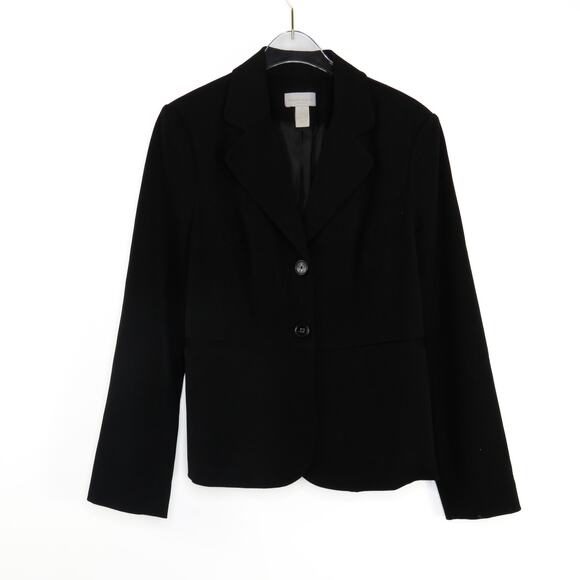 Charter Club Black Formal Blazer Jacket 6 Petite Classic Fitted Professional - Picture 2 of 5